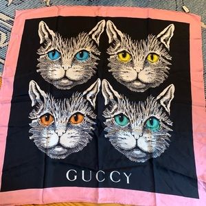 Gucci Forcats Silk Scarf